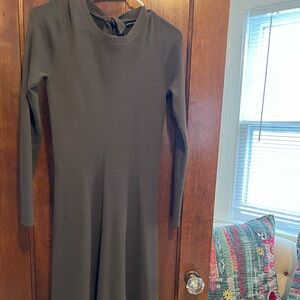 Banana Republic Dark Green Long Sleeve Sweater Dress